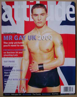 Attitude magazine - Mr Gay UK 2000 cover (July 2000 - Issue 75)