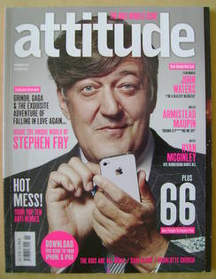 Attitude magazine - Stephen Fry cover (November 2010 - Issue 198)