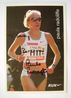 Paula Radcliffe autographed photo