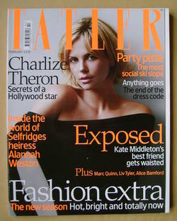 Tatler magazine - February 2008 - Charlize Theron cover