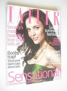 <!--2007-06-->Tatler magazine - June 2007 - Christina Ricci cover