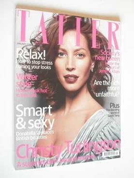 <!--2007-01-->Tatler magazine - January 2007 - Christy Turlington cover