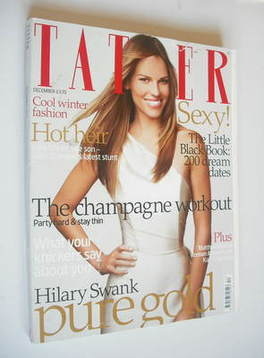 <!--2007-12-->Tatler magazine - December 2007 - Hilary Swank cover