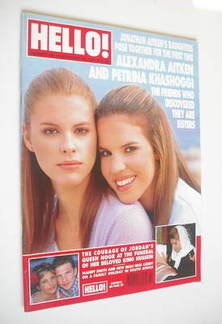Hello! magazine - Alexandra Aitken and Petrina Khashoggi cover (20 February 1999 - Issue 548)