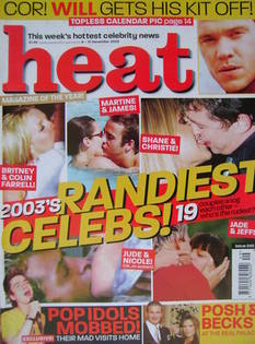 <!--2003-12-06-->Heat magazine - 2003's Randiest Celebs! cover (6-12 Decemb