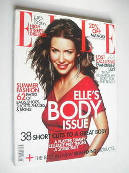 British Elle magazine - June 2006 - Evangeline Lilly cover
