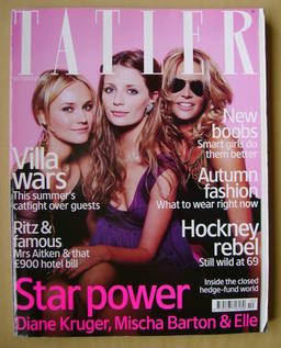 Tatler magazine - October 2006 - Diane Kruger, Mischa Baron and Elle Macpherson cover