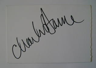Charles Dance autograph (hand-signed card)