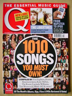 Q magazine - The 1010 Songs You Must Own! cover (September 2004)