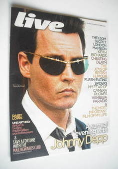 Live magazine - Johnny Depp cover (30 October 2011)