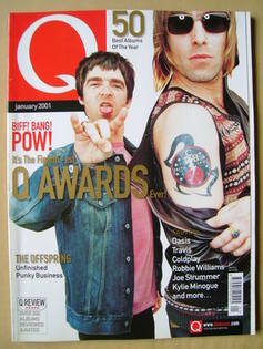 Q magazine - Liam Gallagher and Noel Gallagher cover (January 2001)