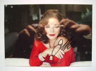 Joan Collins autographed photo