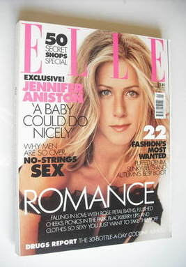 British Elle magazine - September 2001 - Jennifer Aniston cover