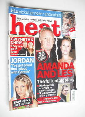 Heat magazine - Amanda Holden and Les Dennis cover (11-17 January 2003 - Issue 201)