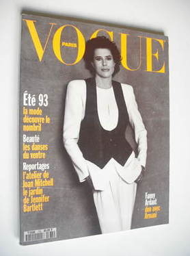 <!--1993-04-->French Paris Vogue magazine - April 1993 - Fanny Ardant cover