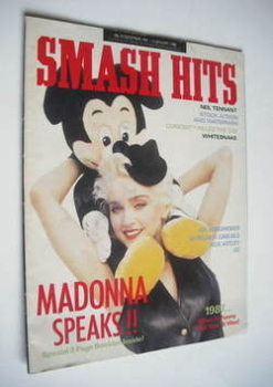 Smash Hits magazine - Madonna cover (30 December 1987 - 12 January 1988)