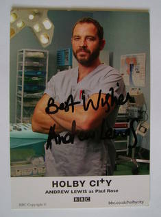 Andrew Lewis autograph (ex-Holby City actor)
