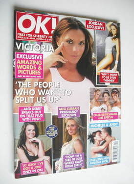 <!--2006-04-11-->OK! magazine - Victoria Beckham cover (11 April 2006 - Iss