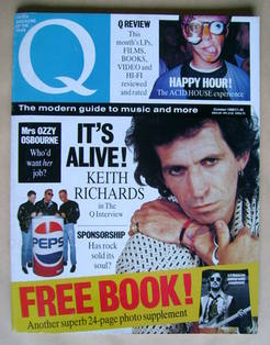 Q magazine - Keith Richards cover (October 1988)