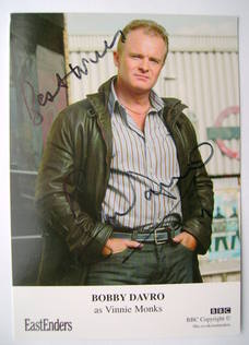 Bobby Davro autographed photo (ex EastEnders actor)