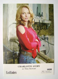 Charlotte Avery autograph (ex EastEnders actor)