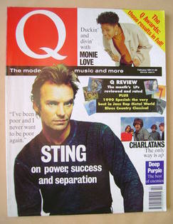 Q magazine - Sting cover (February 1991)