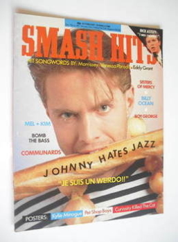 Smash Hits magazine - Johnny Hates Jazz cover (24 February-8 March 1988)