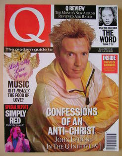 Q magazine - John Lydon cover (March 1992)