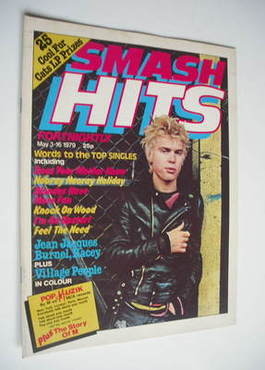 <!--1979-05-03-->Smash Hits magazine - Billy Idol cover (3-16 May 1979)