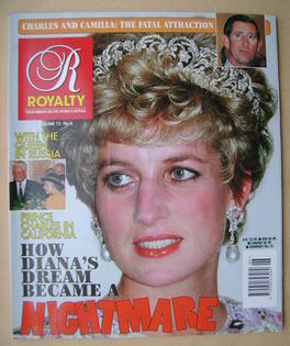 Royalty Monthly magazine - Princess Diana cover (January 1995, Vol.13 No.6)