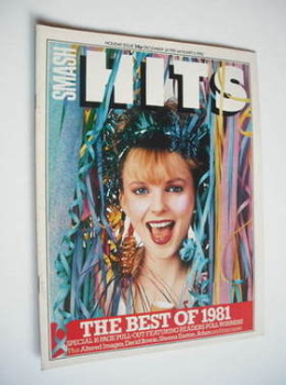 Smash Hits magazine - Clare Grogan cover (24 December 1981 - 6 January 1982)