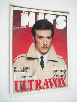 Smash Hits magazine - Ultravox cover (19 February-4 March 1981)