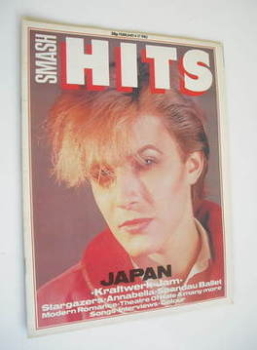 Smash Hits magazine - David Sylvian cover (4-17 February 1982)