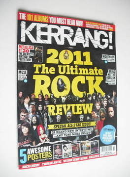 Kerrang magazine - 2011 The Ultimate Rock Review cover (17 December 2011 - Issue 1394)