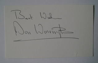 Don Warrington autograph (hand-signed white card)