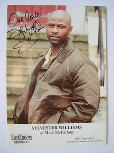 Sylvester Williams autograph (ex EastEnders actor)