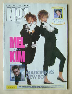 No 1 Magazine - Mel Appleby and Kim Appleby cover (27 June 1987)