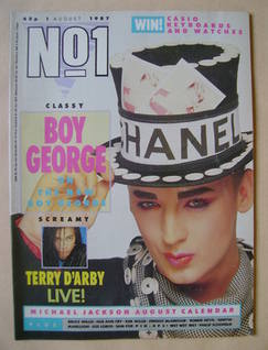 No 1 Magazine - Boy George cover (1 August 1987)
