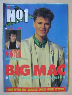 No 1 Magazine - Stuart Adamson cover (6 September 1986)