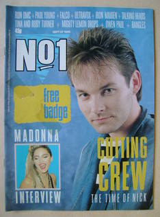 No 1 Magazine - Nick Van Eede cover (27 September 1986)