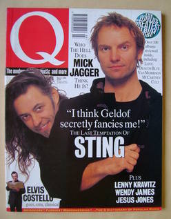 Q magazine - Bob Geldof and Sting cover (March 1993)