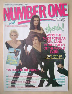 NUMBER ONE Magazine - Bananarama cover (12 October 1988)