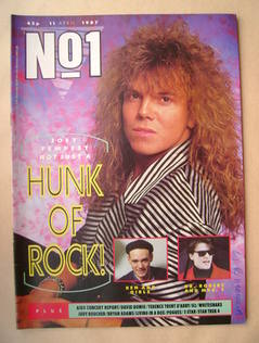 No 1 Magazine - Joey Tempest cover (11 April 1987)