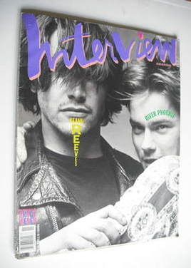 Interview magazine - November 1991 - Keanu Reeves and River Phoenix cover