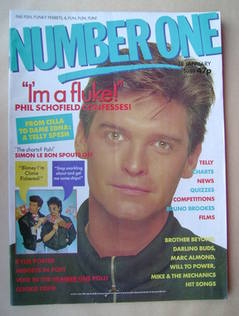 NUMBER ONE Magazine - Phillip Schofield cover (18 January 1989)