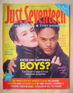 Just Seventeen magazine - 18 January 1989