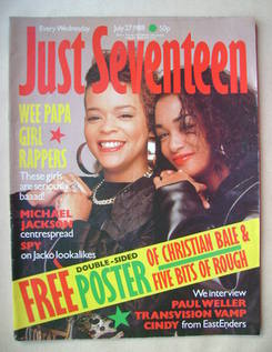 Just Seventeen magazine - 27 July 1988 - Wee Papa Girl Rappers cover