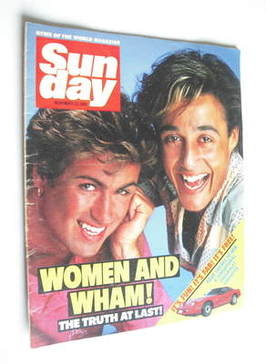 Sunday magazine - 25 November 1984 - George Michael and Andrew Ridgeley cover