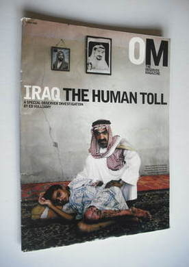 The Observer magazine - The Human Toll cover (6 July 2003)