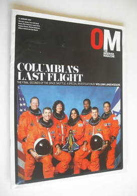 The Observer magazine - Columbia's Last Flight cover (11 January 2004)